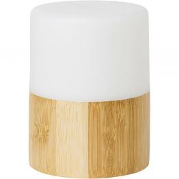 Lampi�ka s LED svie�kou spodn� �as� z bambusu .